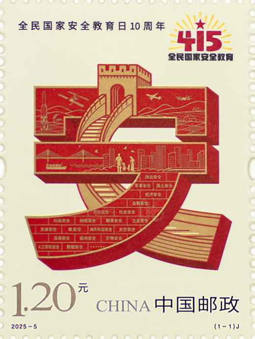 安全教育日十周年套票 参考图