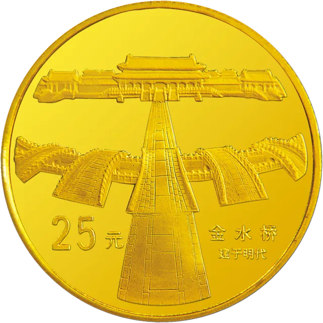 北京故宫博物院金银纪念币1/4盎司圆形金质纪念币 正面图